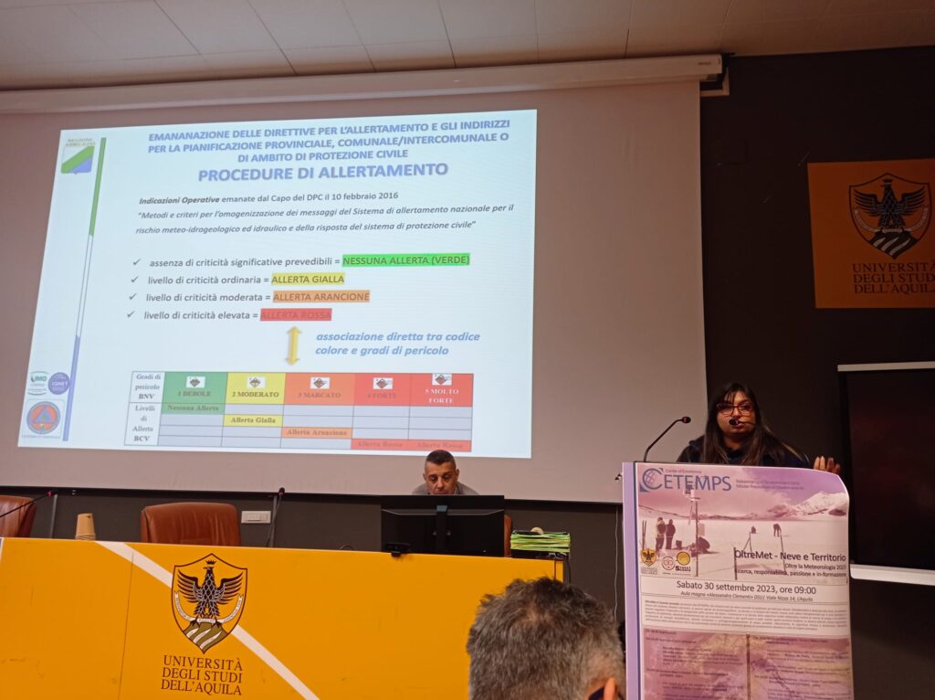 Il rischio valanghe dal punto di vista della protezione civile a OltreMet 2023