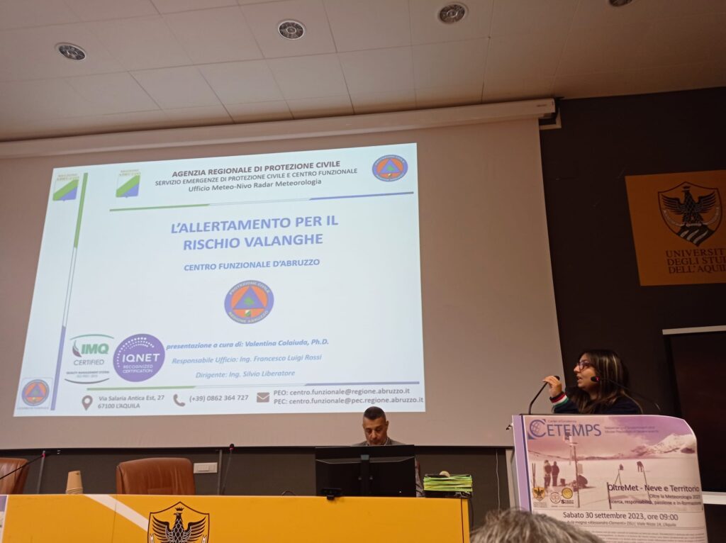 Il rischio valanghe dal punto di vista della protezione civile a OltreMet 2023