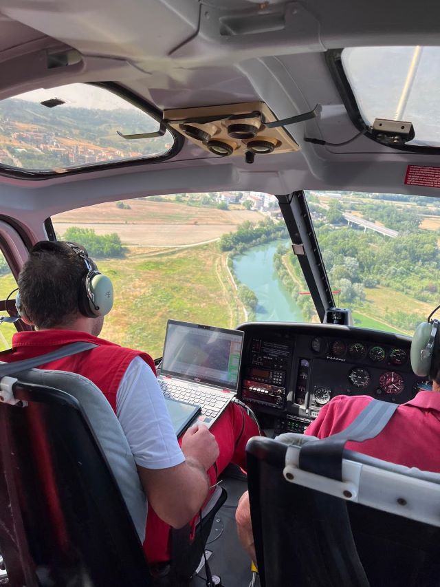 Rilievo aereo sul fiume Pescara: un’attività strategica per l’aggiornamento delle soglie idrometriche di allertamento