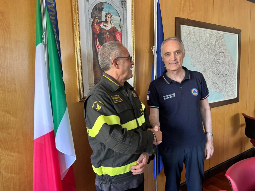 Protezione Civile: incontro operativo tra il nuovo Direttore dell’Agenzia Regionale Maurizio Scelli e il Direttore Regionale dei Vigili del Fuoco dell’Abruzzo Gennaro Tornatore