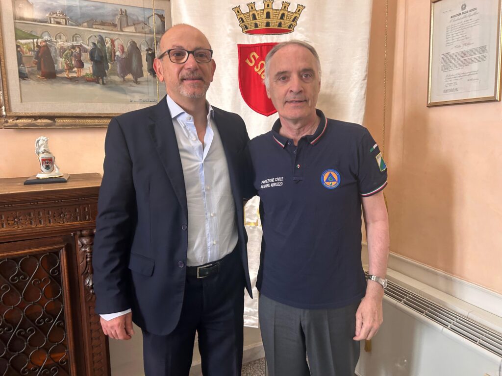 Scelli ricevuto dal sindaco di Sulmona Tirabassi “questa città è strategica per la Protezione Civile”