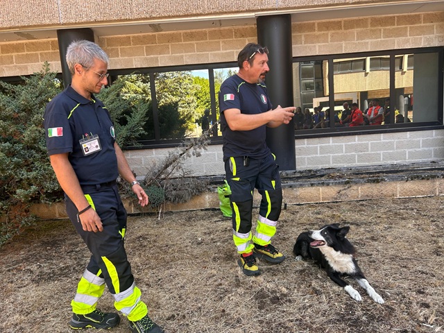 Arek, il Border Collie eroe tra i bambini: all’Aquila una giornata della campagna “Anche io sono protezione civile”